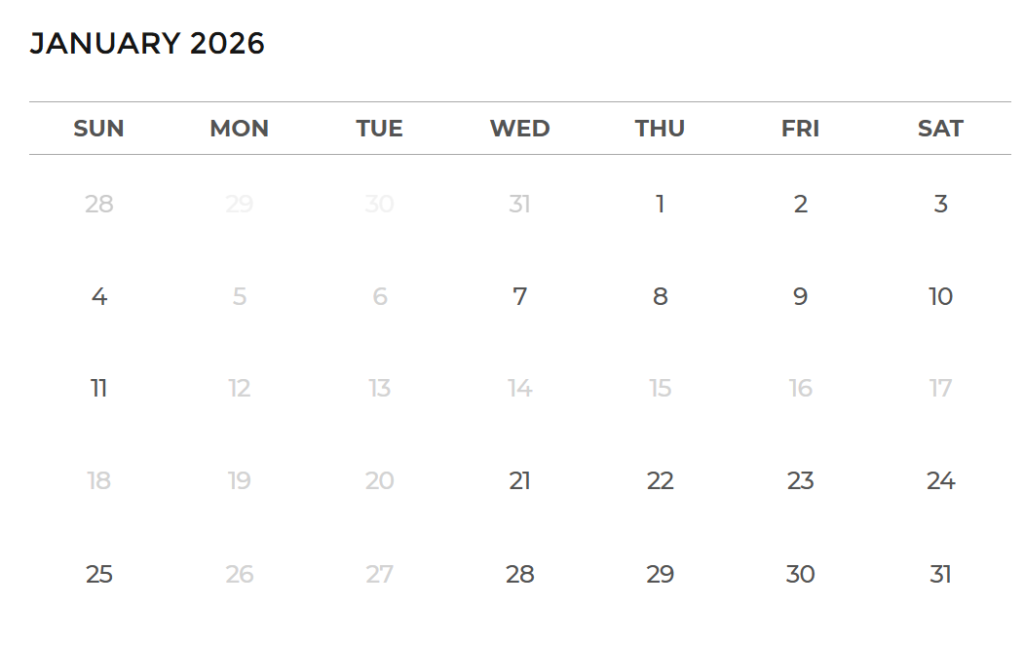 『ハウス・オブ・ダンシング・ウォーター』の最新スケジュール（2026年1月～5月まで）