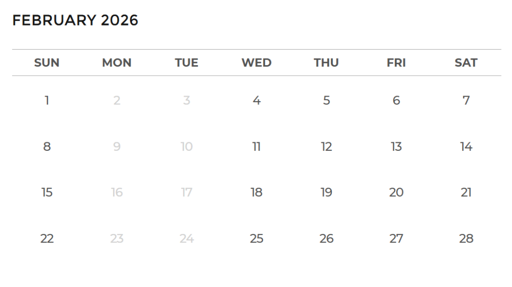 『ハウス・オブ・ダンシング・ウォーター』の最新スケジュール（2026年1月～5月まで）